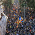 La ANC calificó de rotundo éxito la participación en la manifestación de la Diada en Barcelona, que cifró en 700.000 personas.