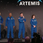 De izquierda a derecha Hansen, Glover, Wiseman y Koch, tripulación de Artemis II.