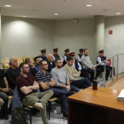 Els 11 acusats en el judici que es va celebrar el novembre passat a l’Audiència de Lleida.