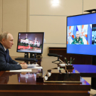 Vladímir Putin hizo ayer su primera aparición pública este año.