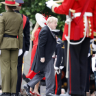 Boris Johnson, divendres a l’arribar a un acte religiós a Londres pel jubileu d’Isabel II, on va ser rebut amb esbroncades.