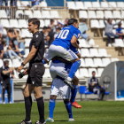 Jugadors del Lleida celebren un gol davant del Mallorca B.