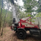 Fumigació contra la plaga que afecta els boscos de boix del Solsonès i el Berguedà.