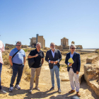 Larrosa, Baigol i Terés visiten ahir el Baluard del Rei, al costat del castell de la Suda, a la Seu Vella.