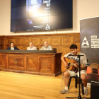 Un momento de la presentación del 12.º ciclo 'Música sota les estrelles' en el IEI de Lleida.