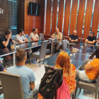 El presidente Luis Pereira se reunió ayer con las peñas del club.