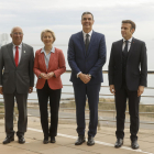 Costa, Von der Leyen, Sánchez i Macron, ahir a Alacant.