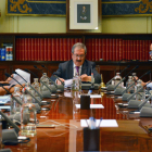 El president del CGPJ, Rafael Mozo, durant un ple del Consell el 13 d’octubre passat.