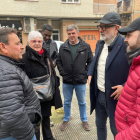 Larrosa i els edils Valls, Queralt i Quiñónez, a la Bordeta.