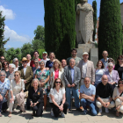 Tradicional ofrenda florat al monumento del Comte Jaume d'Urgell en Balaguer 