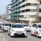 Marcha de taxistas el 11 de abril tras el asesinato de un compañero.