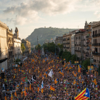 Miles de personas llenaron las calles de Barcelona en la manifestación convocada por la ANC.