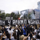 Manifestantes durante una protesta en memoria de Nahel.