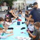 Taller infantil en el Pati de les Comèdies organizado por El Genet Blau en el ‘Sant Jordi’ de julio de 2021.