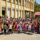 Imagen del pasado 22 de junio en el que los alumnos de la escuela Balàfia se despedían del edificio. 