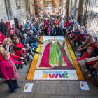 En el acto han presentado una alfombra dedicada a Santa Eulàlia. 