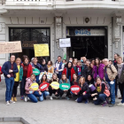 Los leridanos que acudieron a la manifestación.