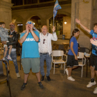 Italians de Lleida celebren l’Scudetto del Nàpols - Italians i argentins residents a Lleida es van reunir ahir al Restaurant La Impremta per celebrar el títol de Lliga del Nàpols. Va empatar 1-1 al camp de l’Udinese i va aconseguir el seu te ...