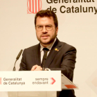 El president de la Generalitat, Pere Aragonès, en la cloenda de l'acte de lliurament de la Creu de Sant Jordi 2023. 

Data de publicació: dimarts 04 de juliol del 2023, 21:34

Localització: L'Hospitalet de Llobregat

Autor: Albert Hernàndez