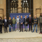 Presentación ayer del primer Magnífic Fest frente a la Porta dels Apòstols de la Seu Vella de Lleida.