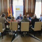 Reunión de sindicatos agrarios y Canal d’Urgell con Crespín.
