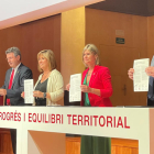 Els presidents de les diputacions, en l’acte que va commemorar els 200 anys d’aquestes institucions.