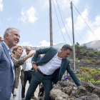 El president del Govern, Pedro Sánchez, va visitar ahir La Palma.