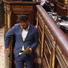 Gabriel Rufián, ahir durant el ple al Congrés.