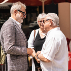 El líder del grupo municipal del PSC, ayer en el barrio del Clot. 