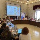 Reunión ayer del Consell d’Infants en el ayuntamiento de La Seu. 