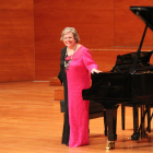 Teresina Jordà, en una imagen de archivo de un recital que ofreció en 2014 en el Auditori de Lleida.