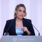 La portaveu del Govern, Patrícia Plaja, durant una roda de premsa posterior a la reunió del Consell Executiu.