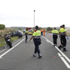 Los Mossos d’Esquadra en el lugar tras el siniestro del pasado 22 de septiembre. 