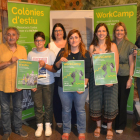 Presentación ayer de la 23 edición de las colonias de verano de la Associació contra el Càncer a Lleida. 