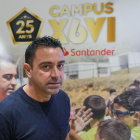 Xavi, ayer durante la presentación de su campus de verano.