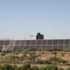 Imatge de la planta fotovoltaica que acull actualment l’aeroport d’Alguaire.