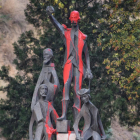 Ataque a la estatua de Gaspar de Portolà en Lleida