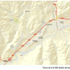 El tram de la carretera N-260 entre La Seu d'Urgell i Adrall sobre el qual es farà un estudi informatiu de millora de la via.