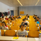 Alumnes realitzant la selectivitat aquest dimecres a Lleida.