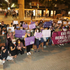 Imagen de archivo de una protesta para exigir la igualdad de acceso al aborto en Lleida. 