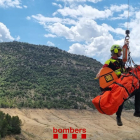 El escalador fue evacuado en helicóptero al hospital de Tremp. 