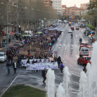 Manifestació feminista del passat 8 de març en el seu pas per la rambla d’Aragó de Lleida ciutat.