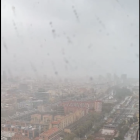 Frame d'un vídeo enregistrat des de la torre Mapfre de Barcelona