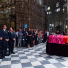 Imagen del funeral de Federico Martín Bahamontes, celebrado ayer en la catedral de Toledo.