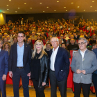 Jaume Giró, Toni Postius, Violant Cervera, Xavier Trias, Ramon Tremosa y Eloi Bergós, ayer en la Llotja. 