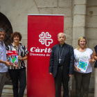 Moment de la presentació amb Càritas Lleida, Solsona i Urgell.