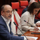 El conseller de Drets Socials, ahir al Parlament.