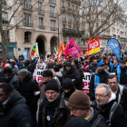 Una de les manifestacions celebrades ahir contra la reforma de les pensions del Govern de Macron.