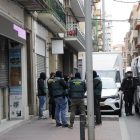 Operativo policial ayer en la calle del Nord. 