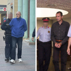 Momento de la detención de Mario Casterás lunes por la tarde después del atraco al supermercado y del juicio que tuvo lugar en el 2002 en la Audiencia de Lleida.
